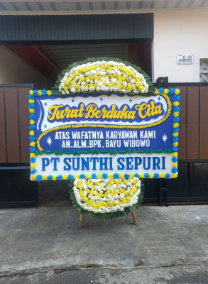 Papan Bunga Duka di Bandarkedungmulyo